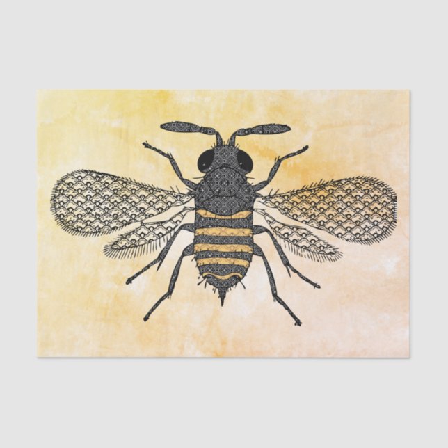 Vintage Bee  Decoupage Tissue Paper (Front)