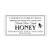 Vintage Bee Honey Label Hand Bottled Raw Stamp