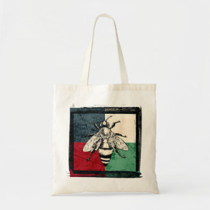 Vintage Bee Insect Colourful Illustration Tote Bag