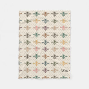 Vintage Bee Lover Blanket Retro Bee Gift Throw