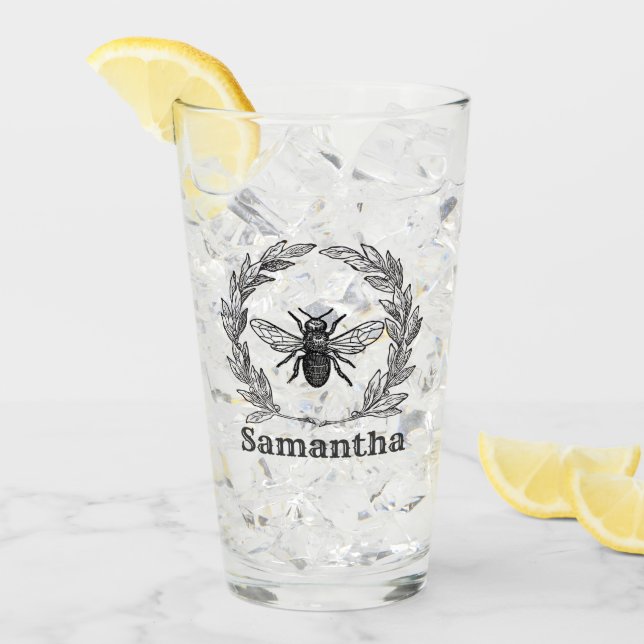 Vintage Bee Ornate Glass (Front Ice)