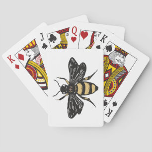 Vintage bee playing cards