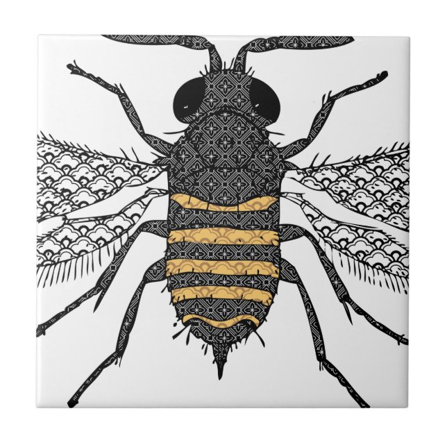 vintage bee tile (Front)