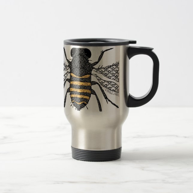 vintage bee travel mug (Right)