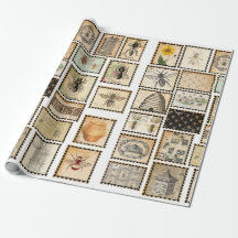 Vintage Bee Wrapping Paper
