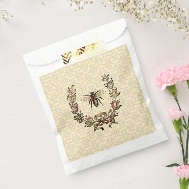 Vintage Bee Wreath Favour Bags (Sealed)