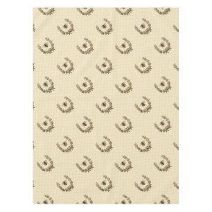 Vintage Bee Wreath Tablecloth