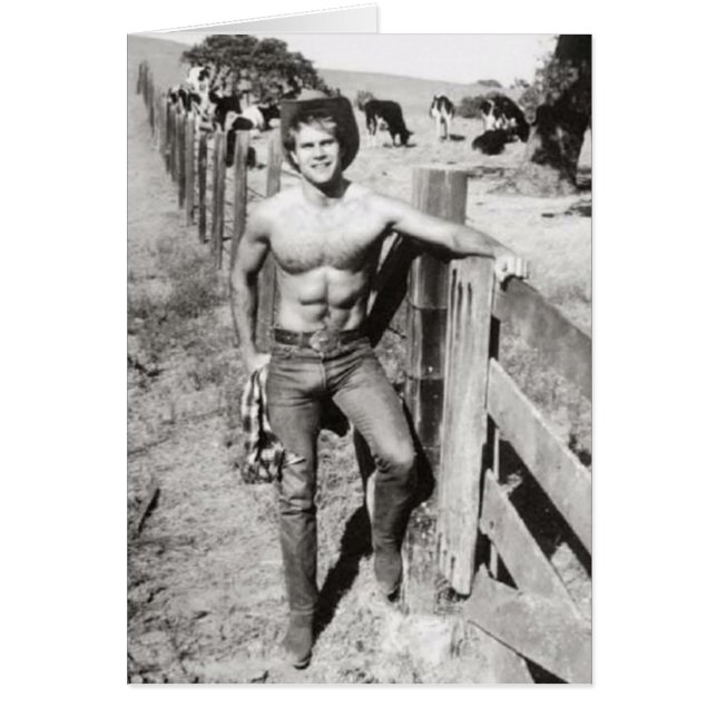 Vintage Beefcake Cowboy (Front)