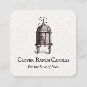 Vintage Beehive Beekeeping Apairy  Square Business Card