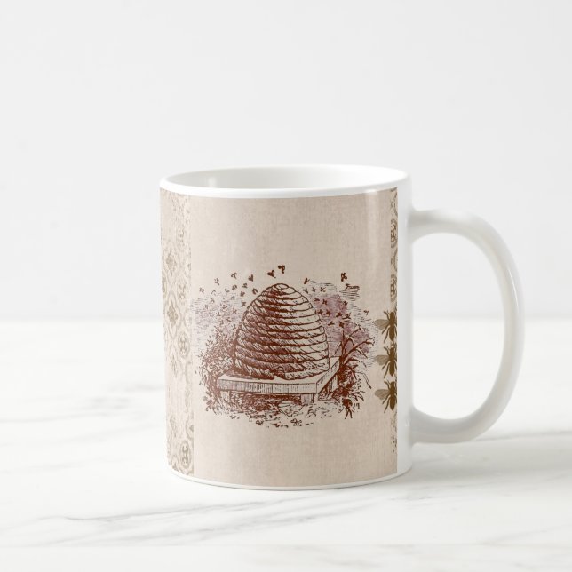 Vintage Beehive Beekeeping Coffee Mug (Right)