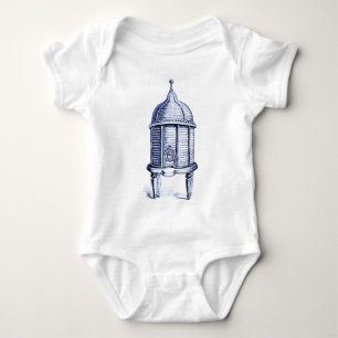 Vintage Beehive Blue Tint Baby Bodysuit