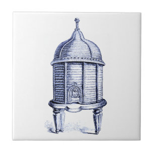 Vintage Beehive Blue Tint Tile