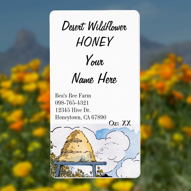 Vintage Beehive Custom Honey Canning Labels (Creator Uploaded)