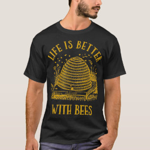 Vintage Beehive Life Is Better With Bees T-Shirt