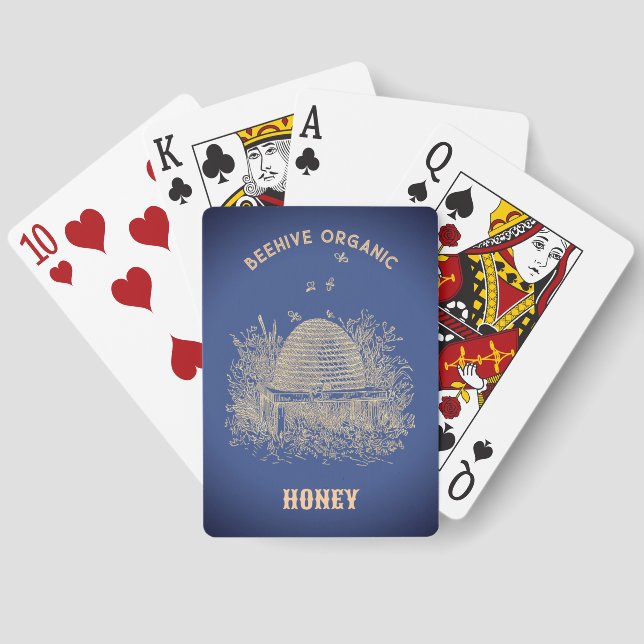 Vintage Beehive  Playing Cards (Back)