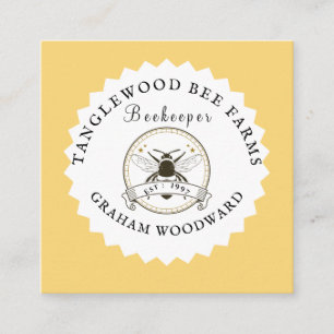Vintage Beekeeper  Square Business Card