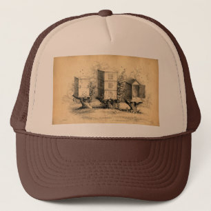 Vintage Beekeeping Beehives Beehive Trucker Hat