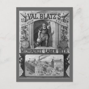 Vintage Beer Ad Postcard