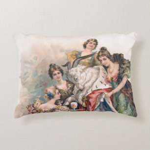 Vintage Beer Advertisement Poster Decorative Cushion