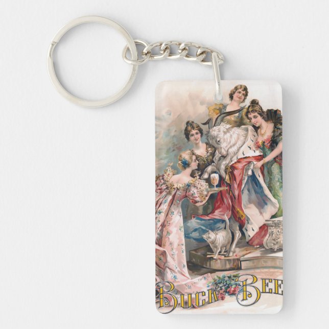 Vintage Beer Advertisement  Poster  Key Ring (Front)