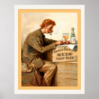 Vintage Beer Advertising Poster