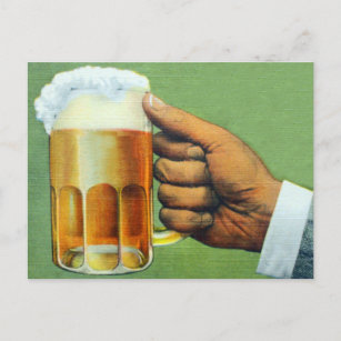 Vintage Beer Bier Frosty Mug Postcard