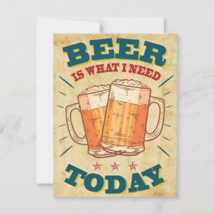 Vintage Beer Postcard