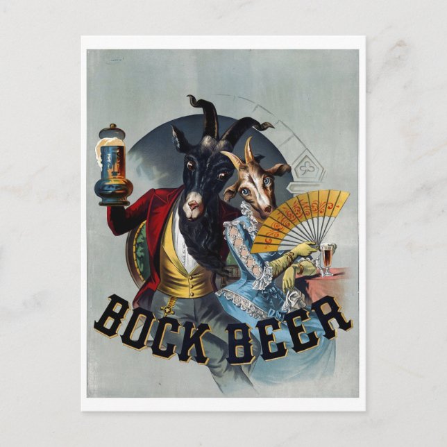Vintage Beer poster Postcard (Front)