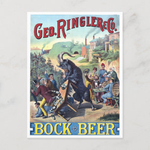 Vintage Beer poster Postcard