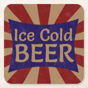Vintage Beer Sign Coasters
