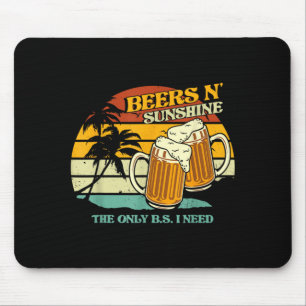 Vintage Beers And Sunshine What Need _ Summer Mouse Mat