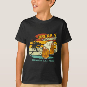 Vintage Beers And Sunshine What Need _ Summer T-Shirt