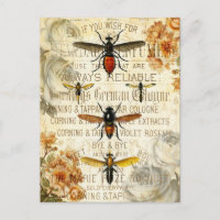 Vintage Bees Insects