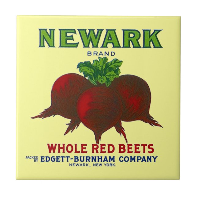 Vintage Beet Label Kitchen Tile Garden Veggie (Front)