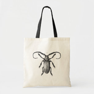 Vintage beetle illustration bag