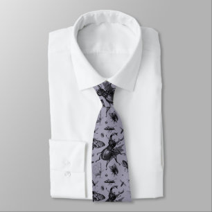 Vintage Beetles & Flying Insects Periwinkle Tie