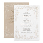 Vintage Beige All in One French Floral Wedding