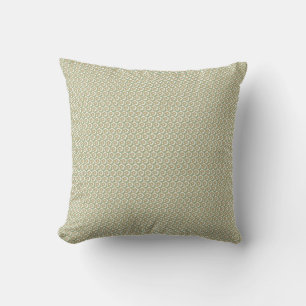Vintage beige and green floral Dianthus Barbatus Cushion