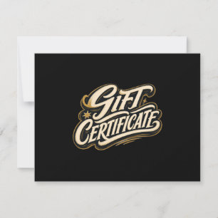 Vintage Beige Black Business SalonGift Certificate
