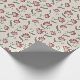 Vintage Beige Floral Seamless Pattern Gift Wrap