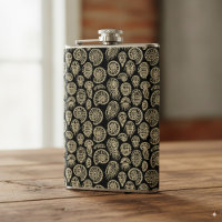 Vintage beige fossil trilobite ammonite pattern