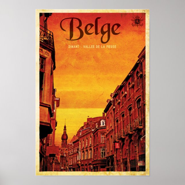 Vintage Belge Travel Poster (Front)
