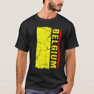 Vintage Belgian Flag Belgium Pride Roots Heritage T-Shirt