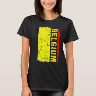 Vintage Belgian Flag Belgium Pride Roots Heritage T-Shirt