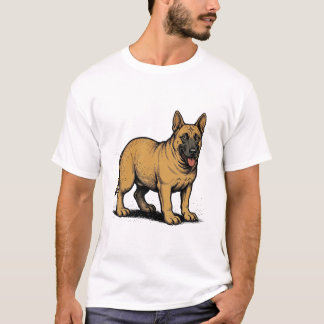 Vintage Belgian Malinois: Classic Working Dog T-Shirt