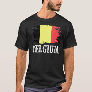 Vintage Belgium Flag I Love Belgium T-Shirt