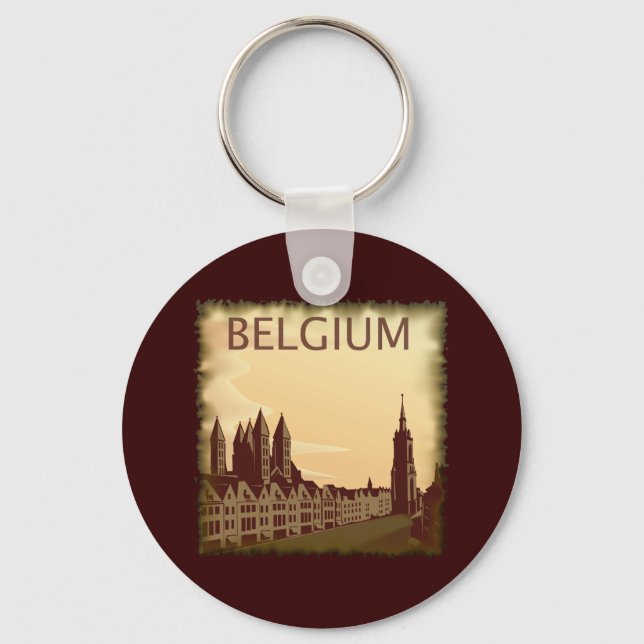Vintage Belgium Key Ring (Front)