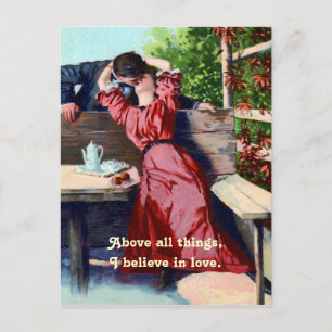 Vintage Believe in Love Postcard