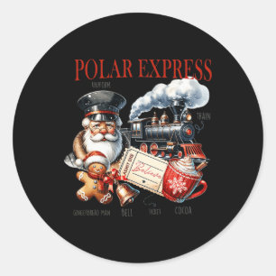 Vintage Believe Train North Pole Polar Express All Classic Round Sticker