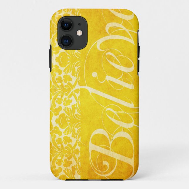 Vintage Believe Yellow Damask Case iPhone 5 Cover (Back)